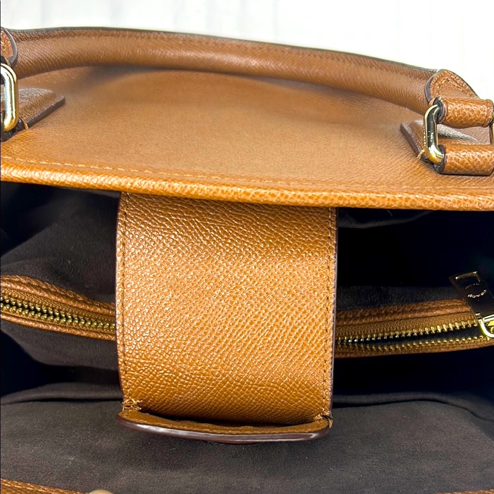 Coach Margot Carryall Crossbody Bag Pebbled Leather Brown Tote Satchel / Strap - Picture 17 of 17